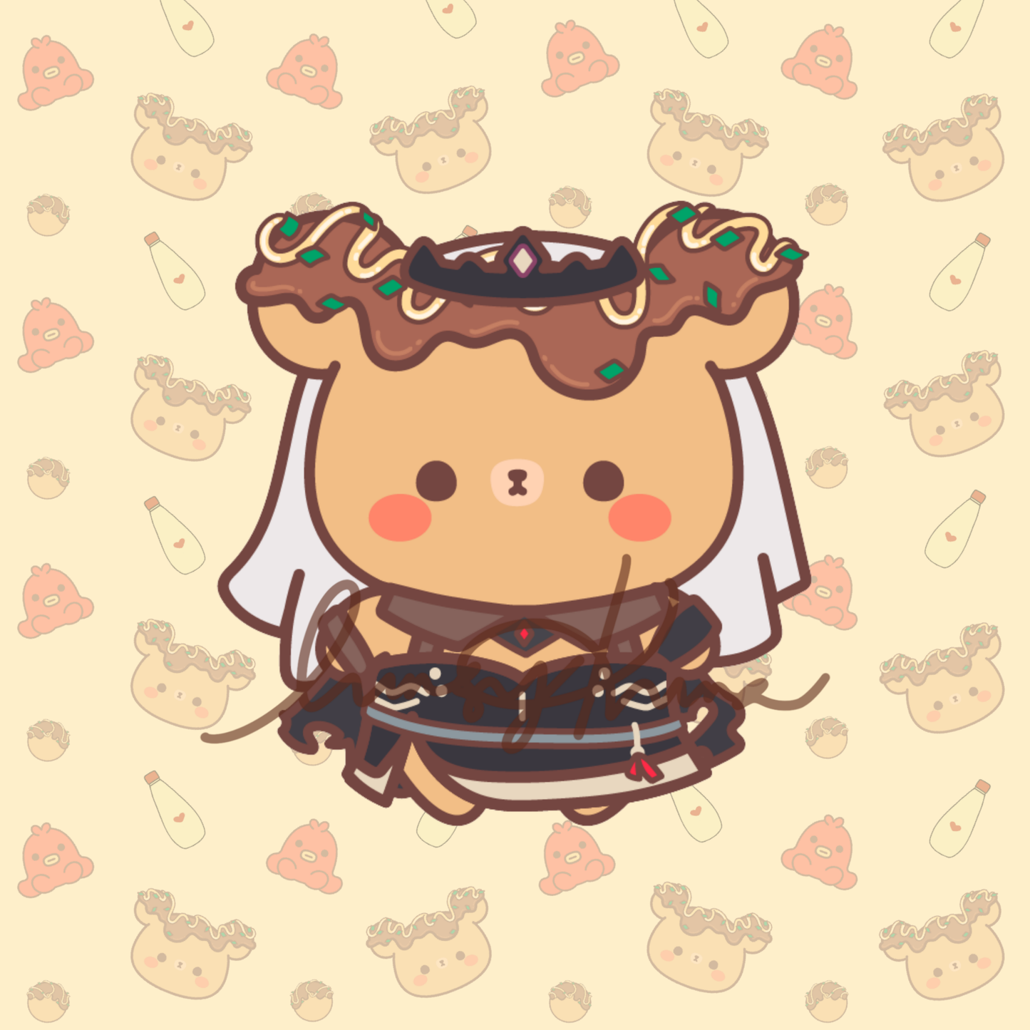 Kuma Calliope Sticker