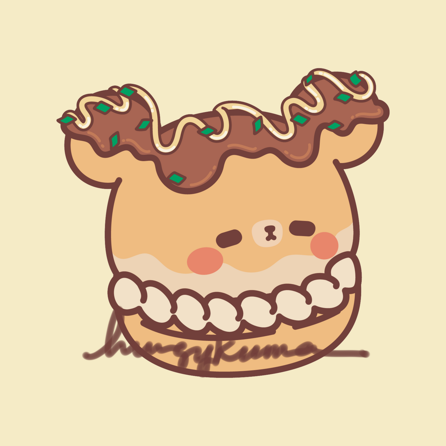 Macaron Tako Sticker