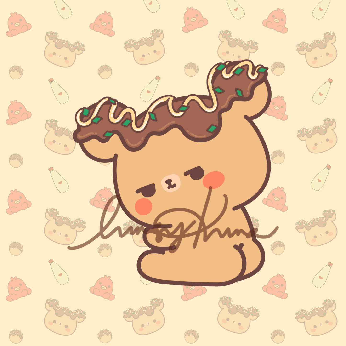 Caked Up Kuma Sticker