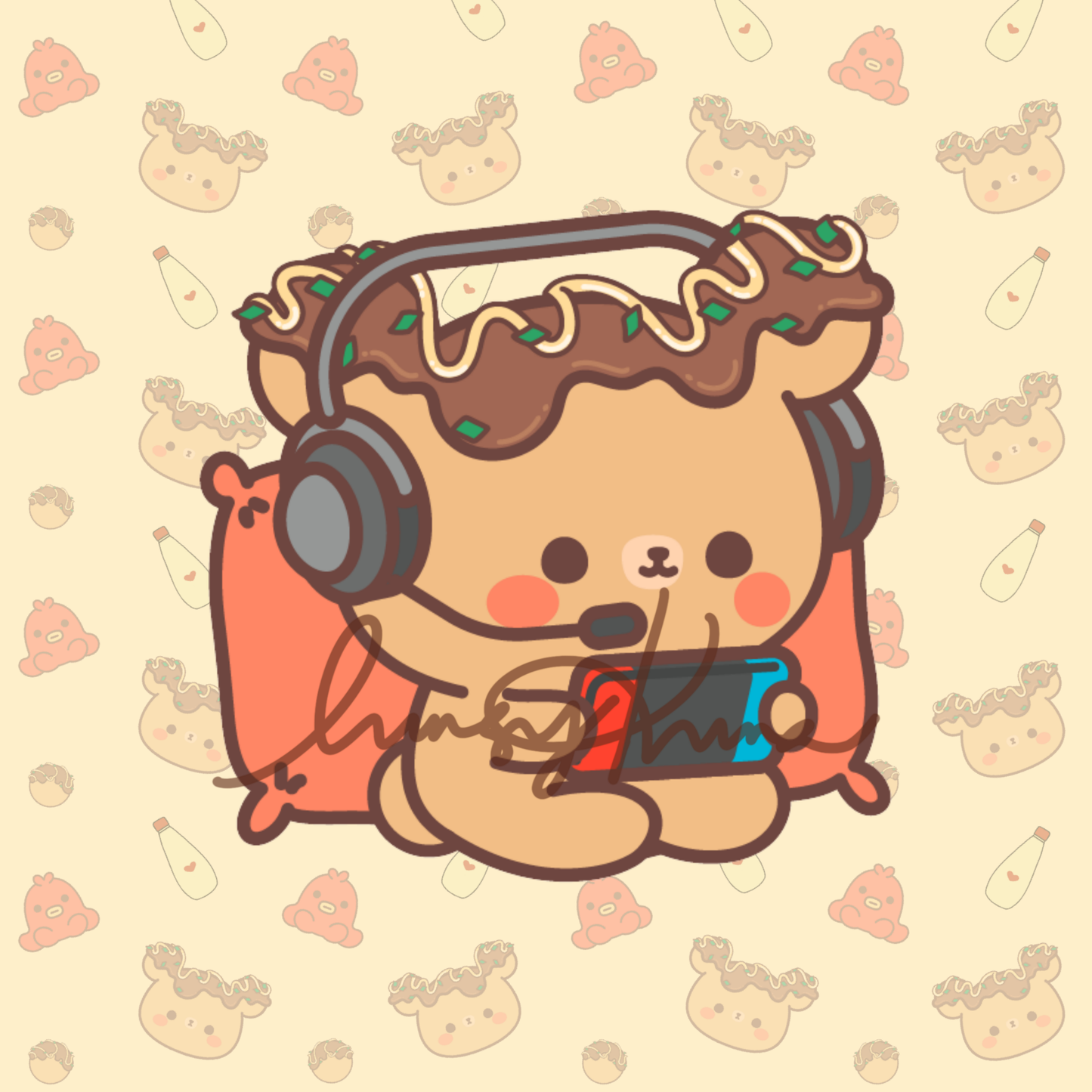 Gamer Takobear Sticker
