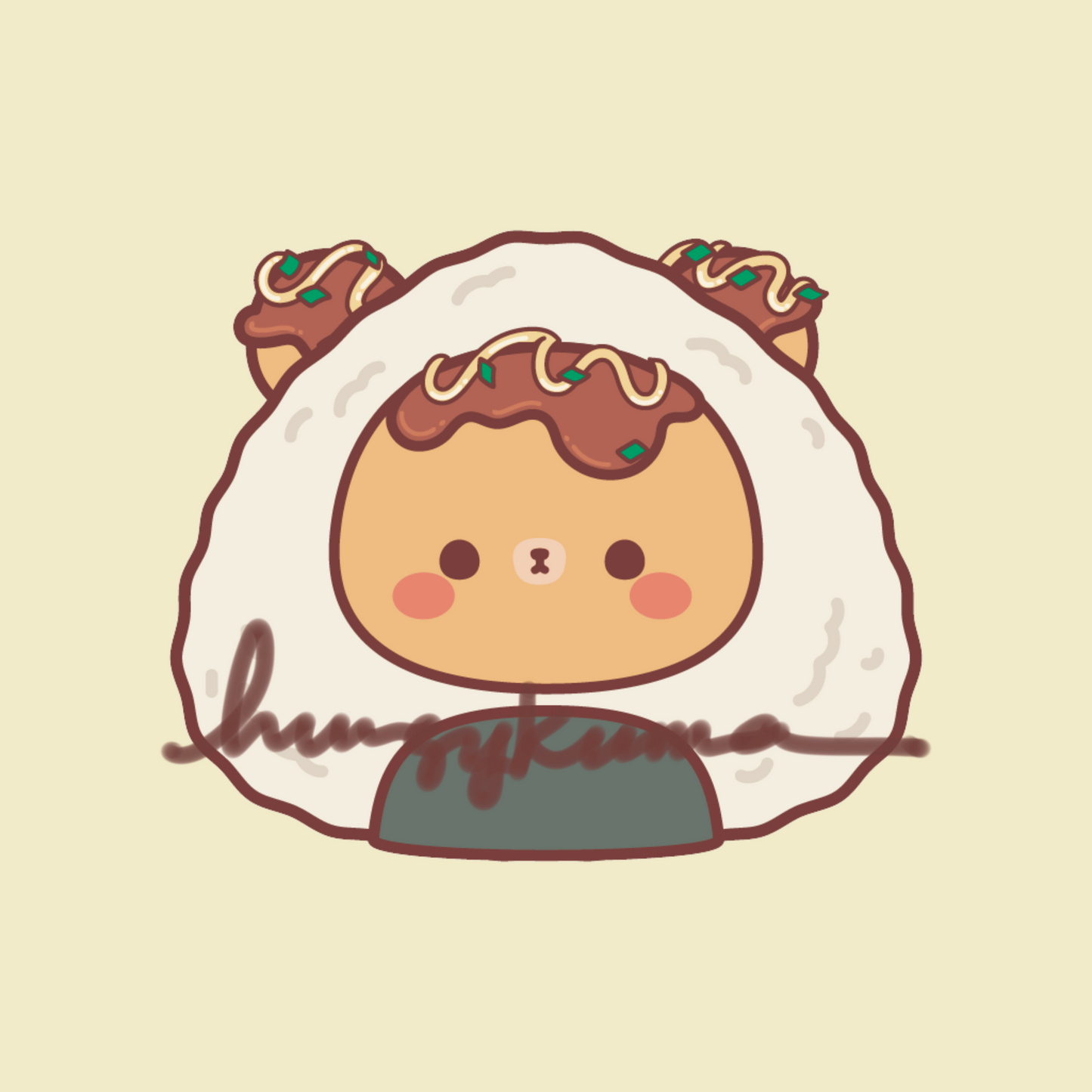 Riceball Takobear Sticker