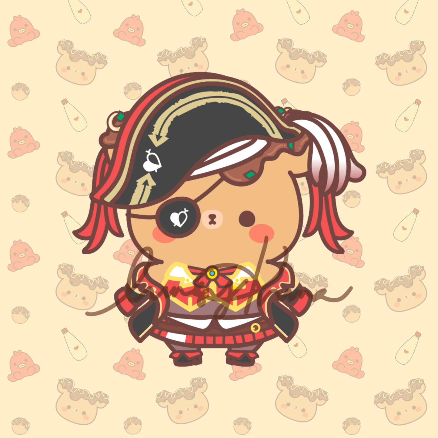 Horny Pirate Kuma Sticker