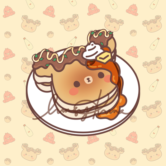 ONLINE ONLY: Pancake Kuma Sticker