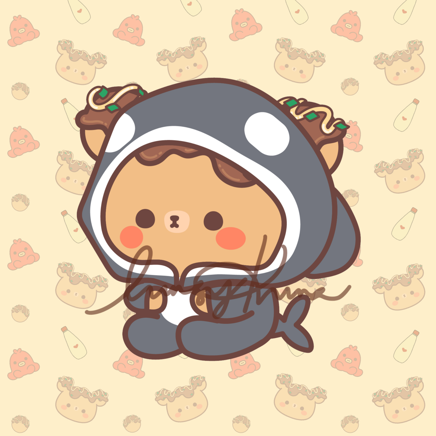Orca Kuma Sticker
