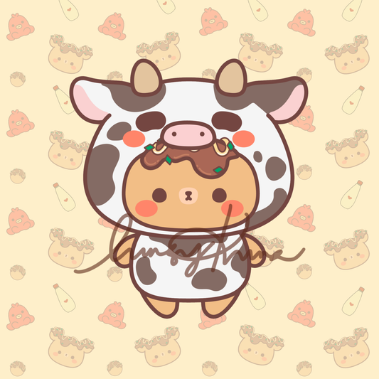 Cow Tako Sticker